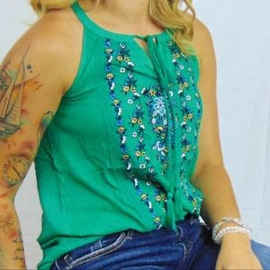Jade Floral Tank